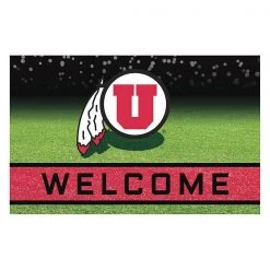 Fanmats University of Utah Door Mat, Crumb Rubber