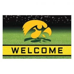 Fanmats University of Iowa Door Mat, Crumb Rubber
