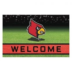 Fanmats University of Louisville Door Mat, Rubber